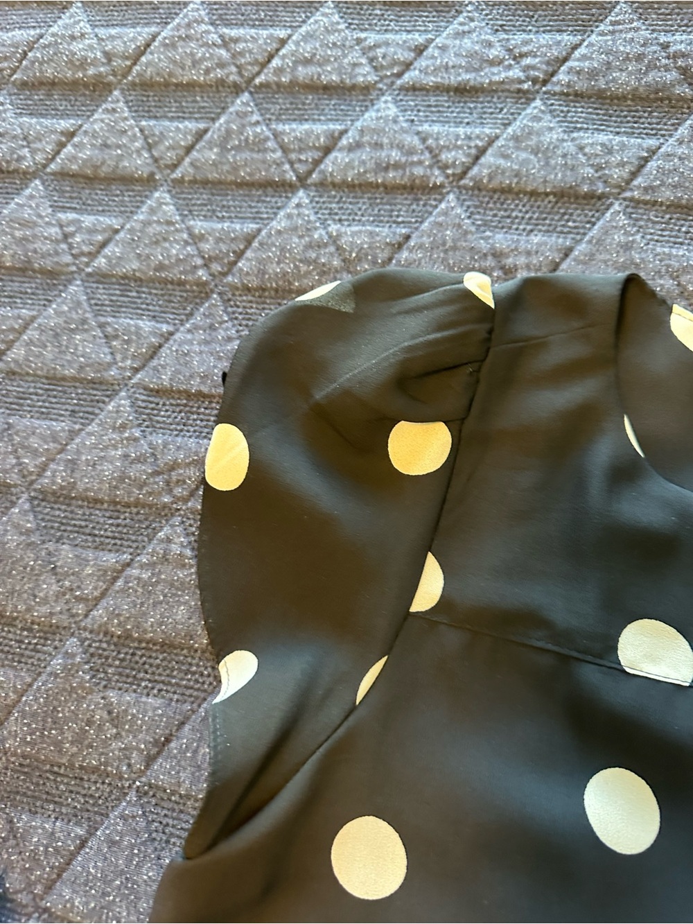 Loft Navy and Cream Polka Dot Blouse - Picture 4 of 6